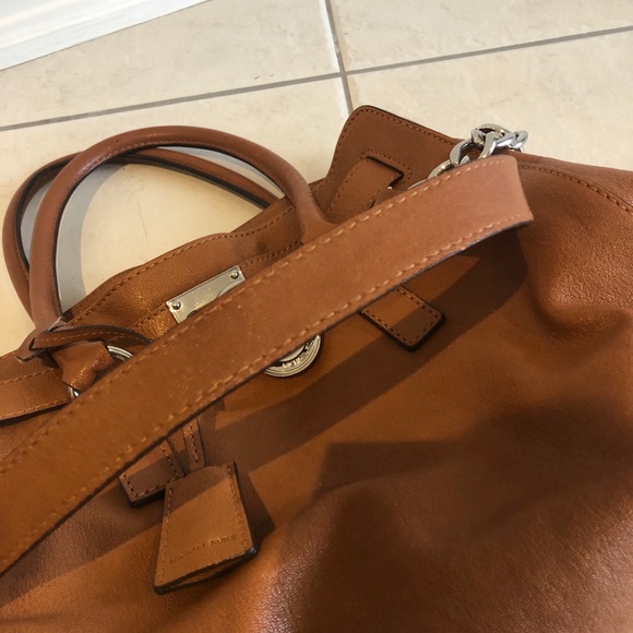 Michael Kors Hamilton Brown/Caramel Handbag -Tote - Picture 11 of 16